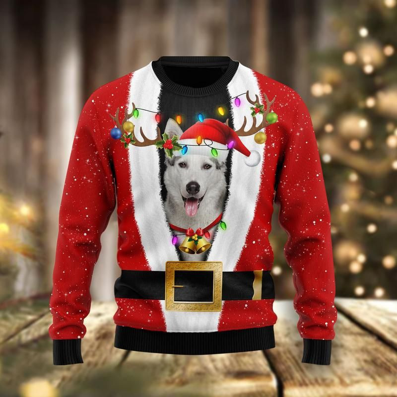 Siberian Husky Santa Claus So Adorable Awesome Christmas 3D Sweater Siberian Husky Santa Claus So Adorable Awesome Christmas 3D Sweater