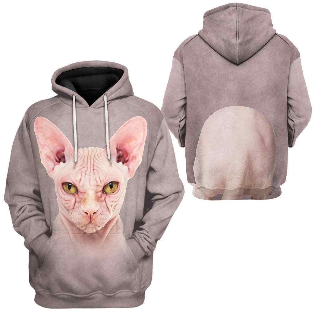 Sphynx Cat All Over Print Unisex Hoodie Cat Lovers Sphynx Cat All Over Print Unisex Hoodie Cat Lovers