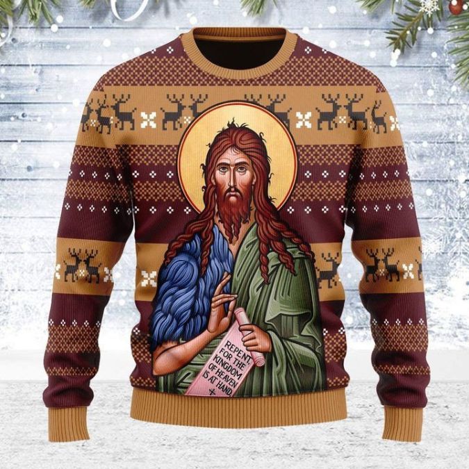 St. John The Baptist Awesome Christmas 3D Sweater St. John The Baptist Awesome Christmas 3D Sweater