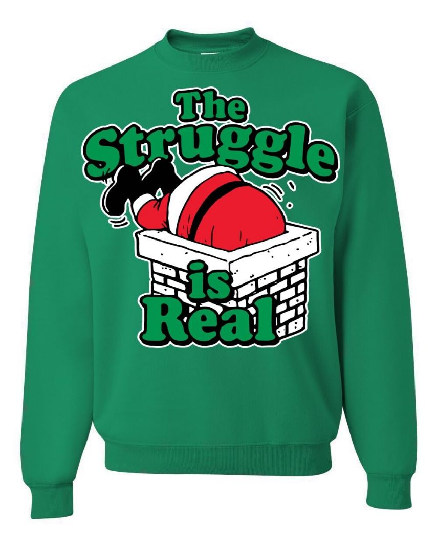 The Struggle is Real Santa Ugly Christmas Sweater The Struggle is Real Santa Ugly Christmas Sweater