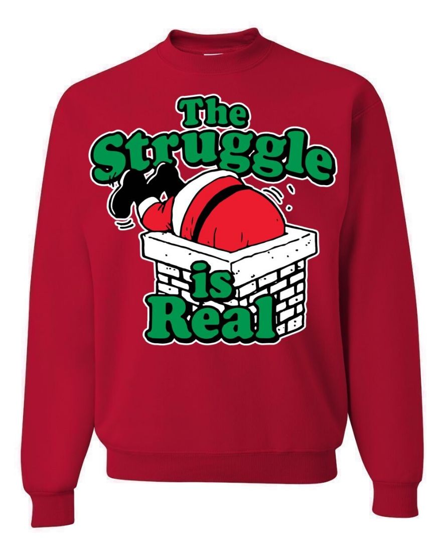 The Struggle is Real Santa Ugly Christmas Sweater The Struggle is Real Santa Ugly Christmas Sweater