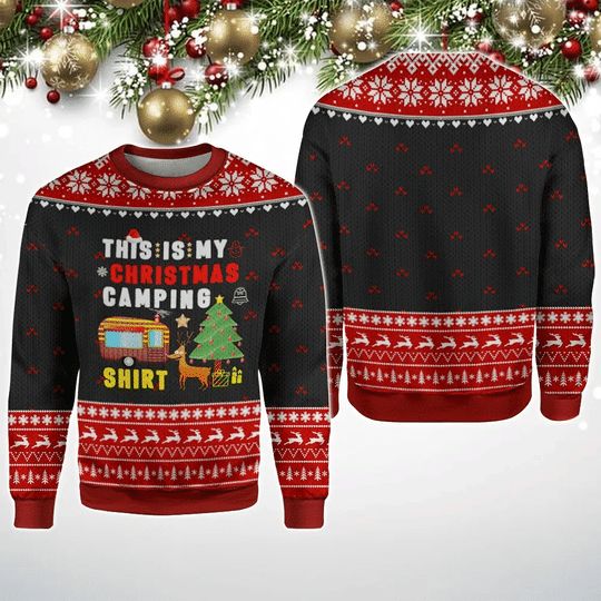 This Is My Camping 3D Christmas Sweater This Is My Camping 3D Christmas Sweater