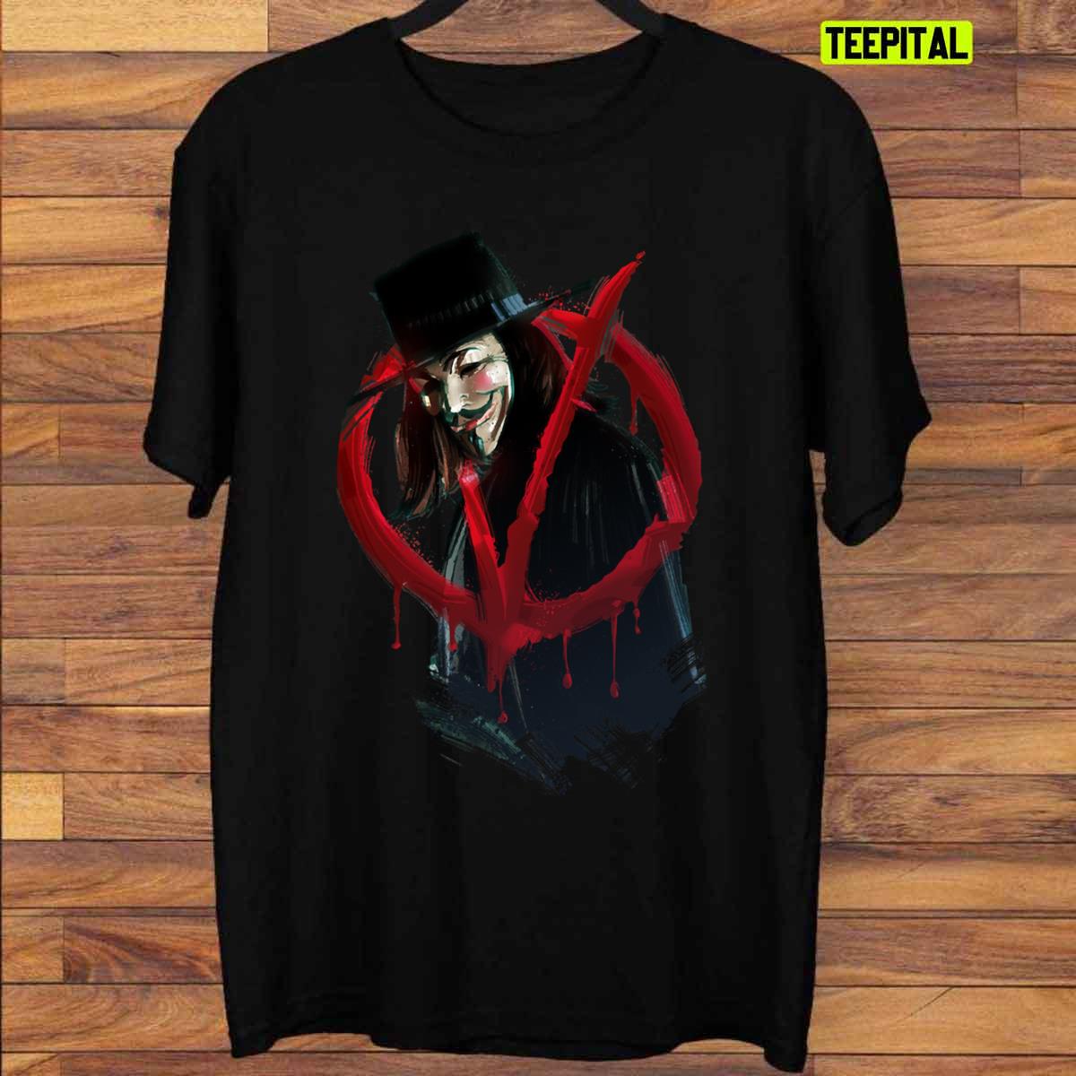 V For Vendetta Bloody T-Shirt V For Vendetta Bloody T-Shirt