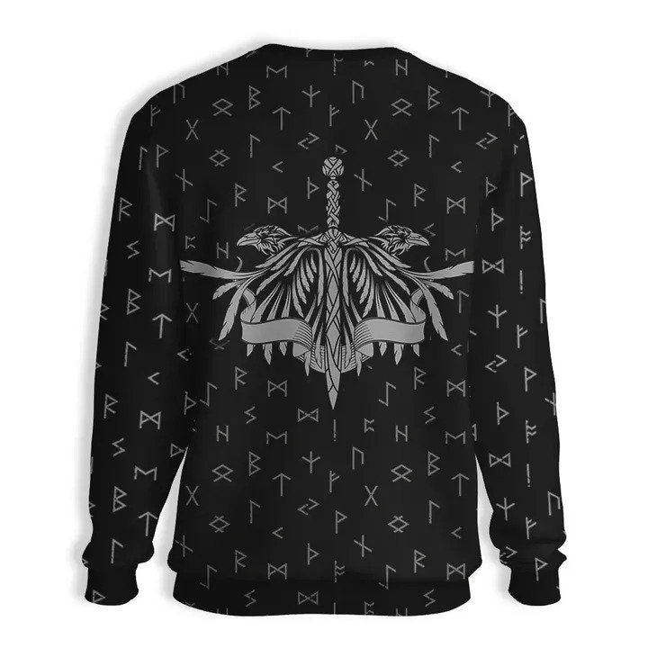 Viking Ravens God's Guardian Sweatshirt All Over Print Viking Ravens God's Guardian Sweatshirt All Over Print