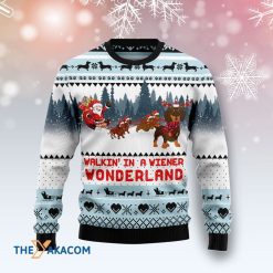 Walking In A Weiner Wonderland All Over Printed Xmas Sweater