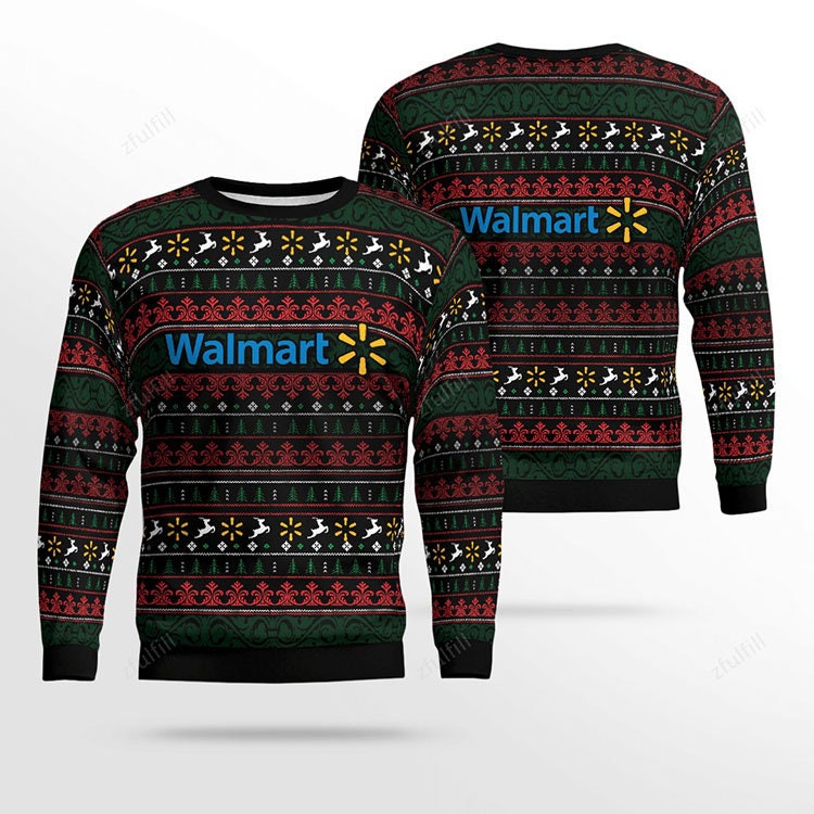 Walmart Ugly Sweater All Over Print Sweatshirt Walmart Ugly Sweater All Over Print Sweatshirt