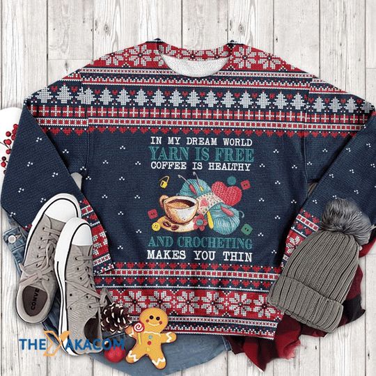 Yarn Is Free Crochet Sewing Christmas 3D Sweater Yarn Is Free Crochet Sewing Christmas 3D Sweater