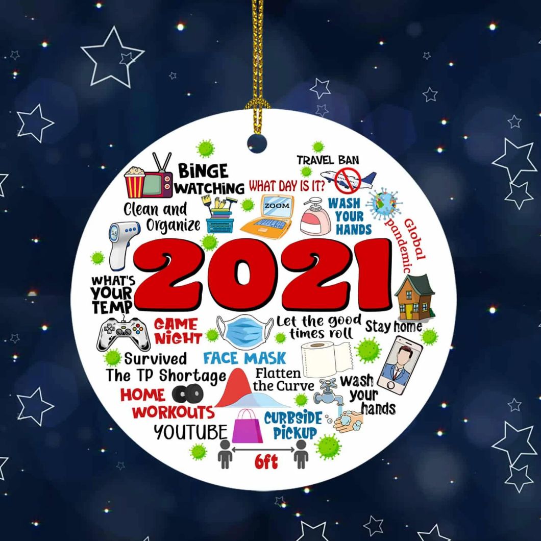 Year In Review Survive The Tp Shortage Ative Christmas Ceramic Ornament Year In Review Survive The Tp Shortage Ative Christmas Ceramic Ornament
