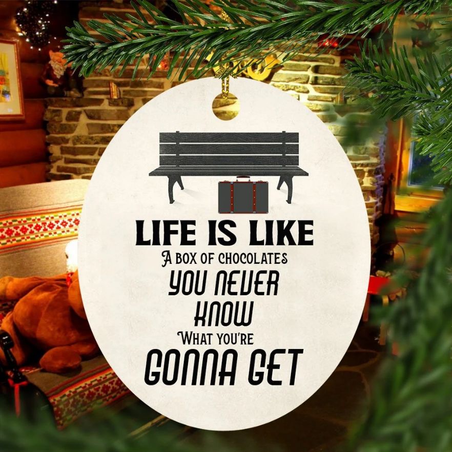 You Never Know What You Gonna Get Ative Oval Christmas Ceramic Ornament You Never Know What You Gonna Get Ative Oval Christmas Ceramic Ornament