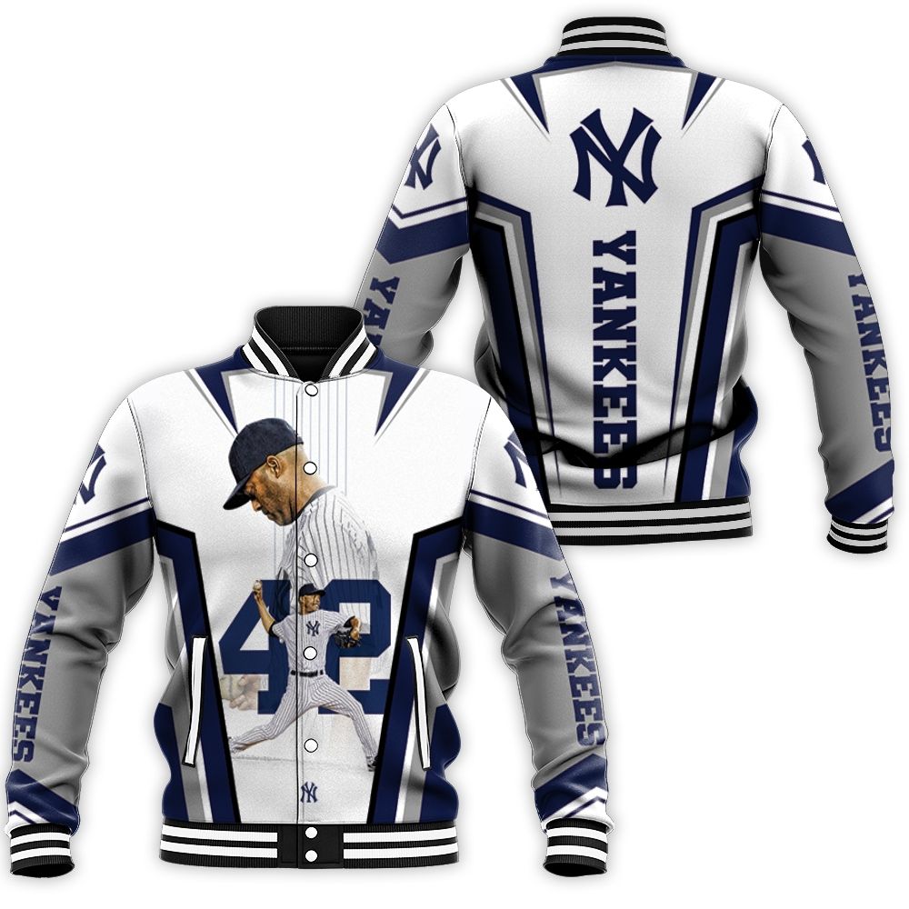 42 New York Yankees Mariano Rivera Baseball Jacket 42 New York Yankees Mariano Rivera Baseball Jacket