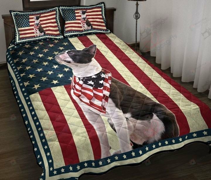 American Boston Terrier Dog Bedding Set American Boston Terrier Dog Bedding Set