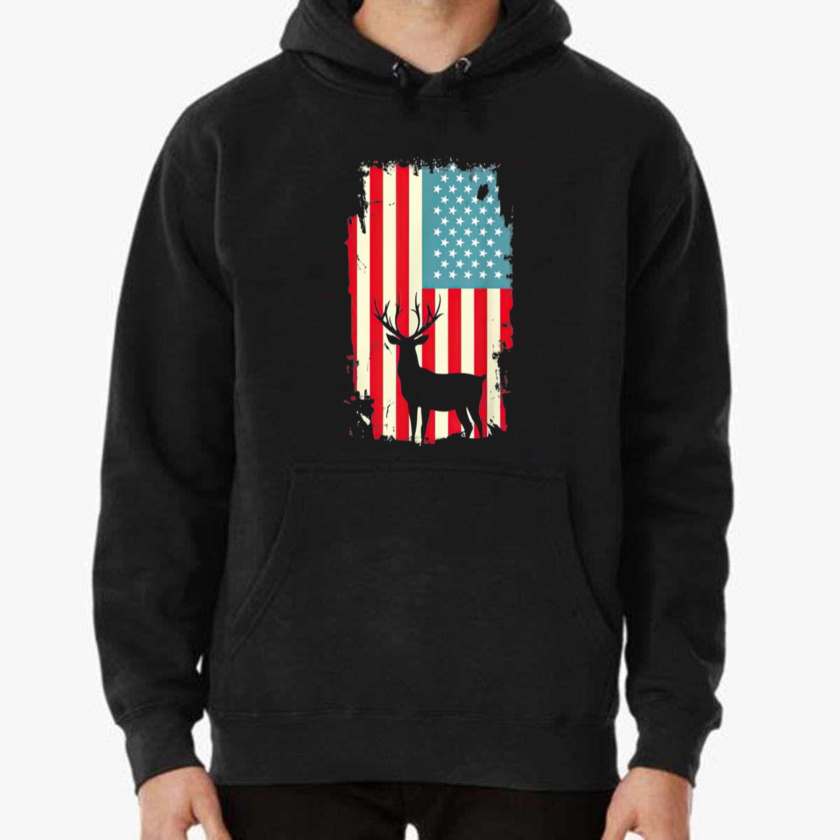 American Deer Hunter Patriotic Unisex T-Shirt American Deer Hunter Patriotic Unisex T-Shirt