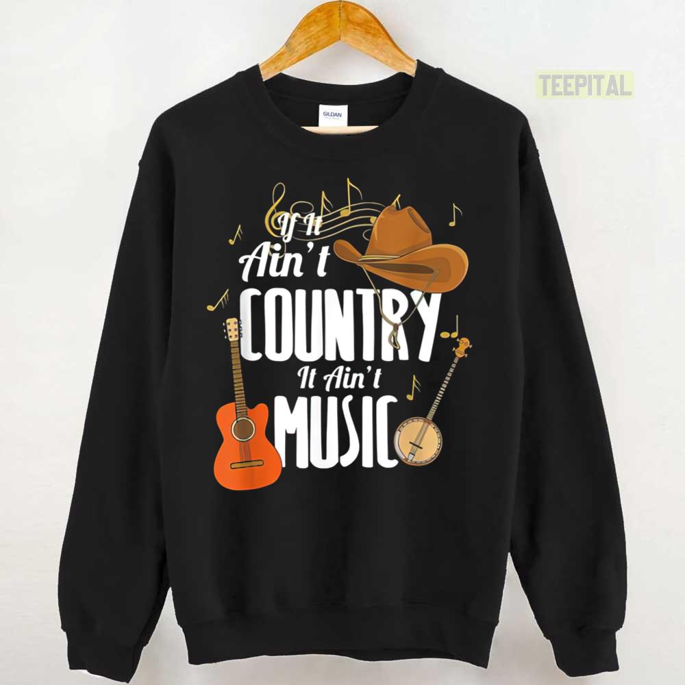 Country Music, Guitar Cowboy Hat Unisex T-Shirt Country Music, Guitar Cowboy Hat Unisex T-Shirt
