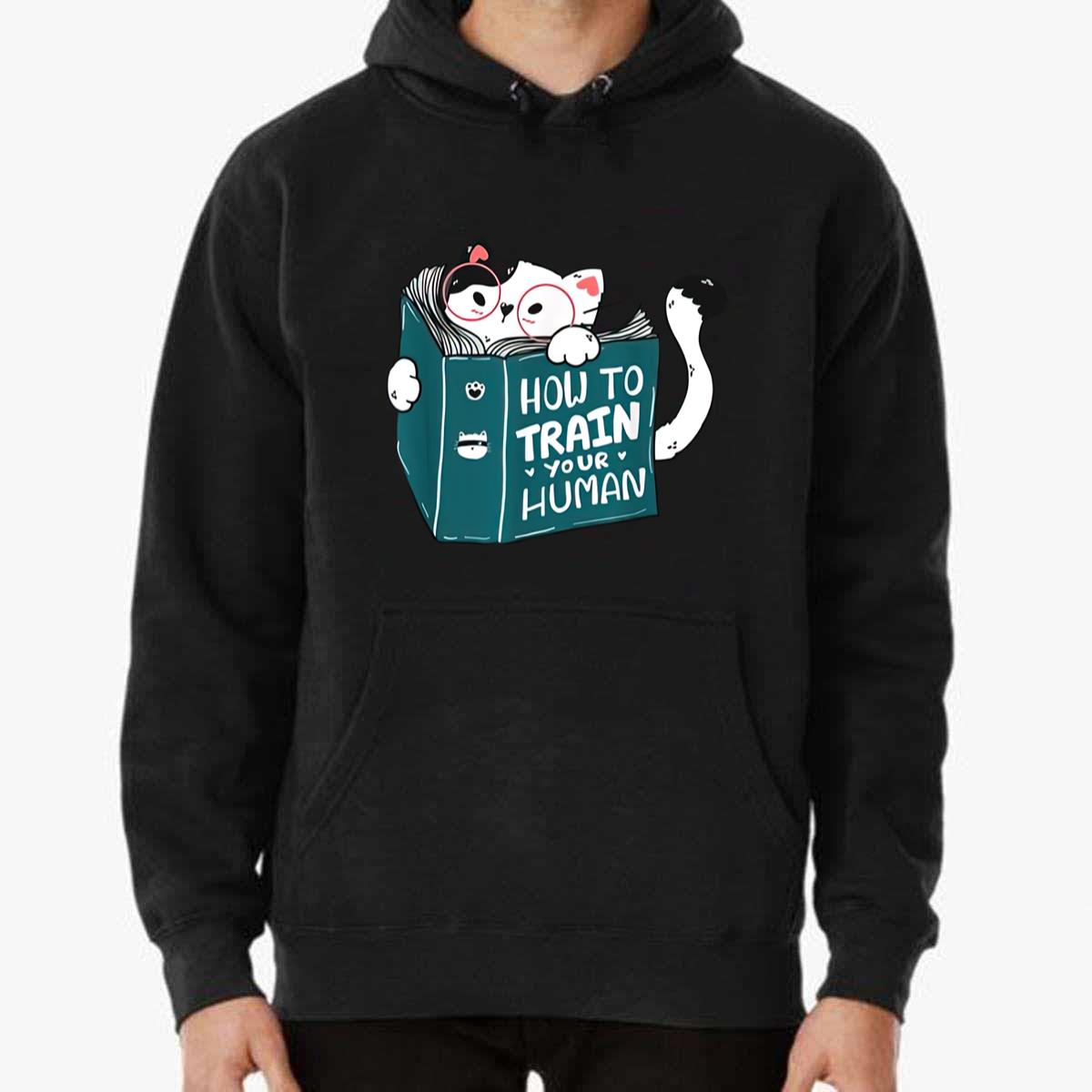 Cute Cat Reading A Human Training Book Unisex T-Shirt Cute Cat Reading A Human Training Book Unisex T-Shirt