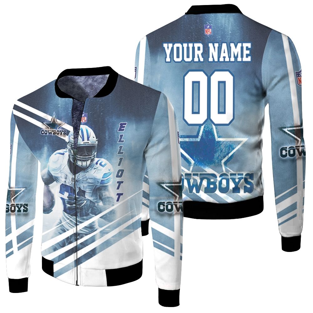 Dallas Cowboys Ezekiel Elliott 21 3d Personalized Fleece Bomber Jacket Dallas Cowboys Ezekiel Elliott 21 3d Personalized Fleece Bomber Jacket
