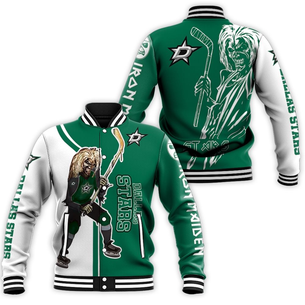 Dallas Stars And Zombie For Fans Baseball Jacket Dallas Stars And Zombie For Fans Baseball Jacket