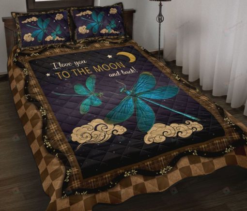 Dragonfly I Love You Galaxy Bedding Set