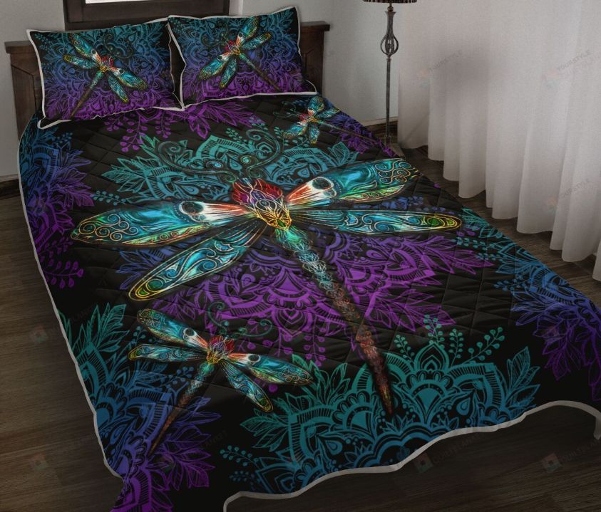 Dragonfly Yin Yang Mandala Bedding Set Dragonfly Yin Yang Mandala Bedding Set