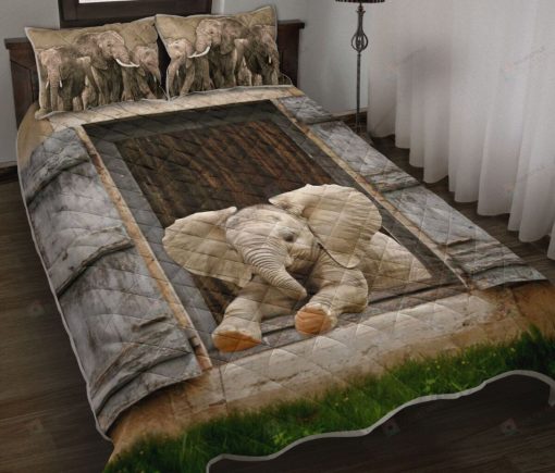 Elephant Windown Vintage Bedding Set