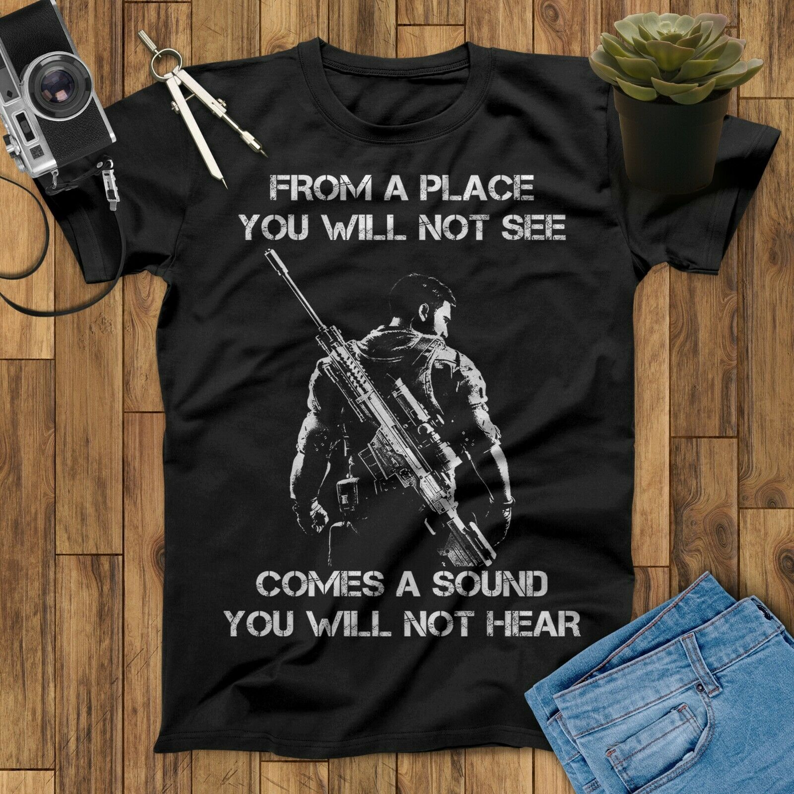 From A Place You Will Not See Comes A Sound You Will Not Hear Sniper Unisex T-Shirt From A Place You Will Not See Comes A Sound You Will Not Hear Sniper Unisex T-Shirt
