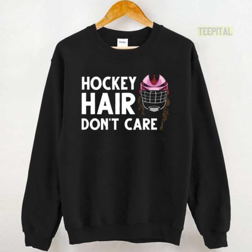 Funny Ice Hockey Helmet Hair Unisex T-Shirt