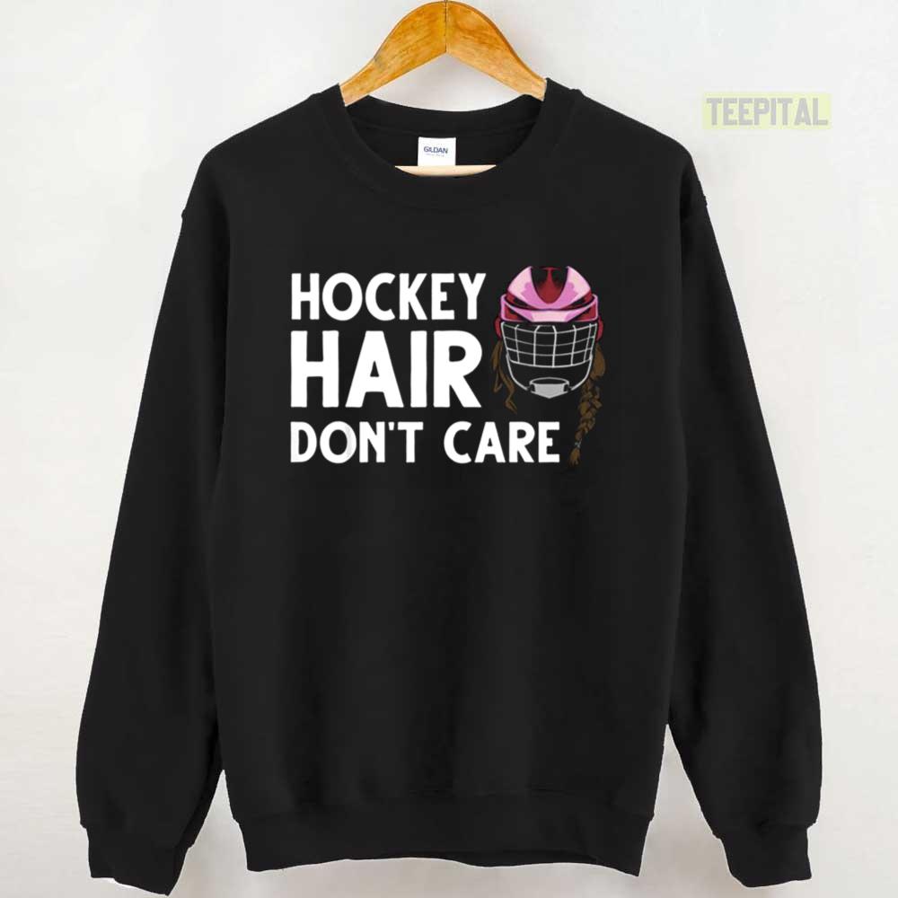 Funny Ice Hockey Helmet Hair Unisex T-Shirt Funny Ice Hockey Helmet Hair Unisex T-Shirt