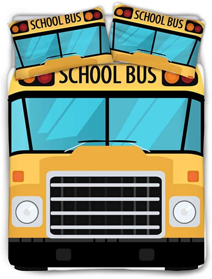 Funny School Bus Bedding Set Funny School Bus Bedding Set