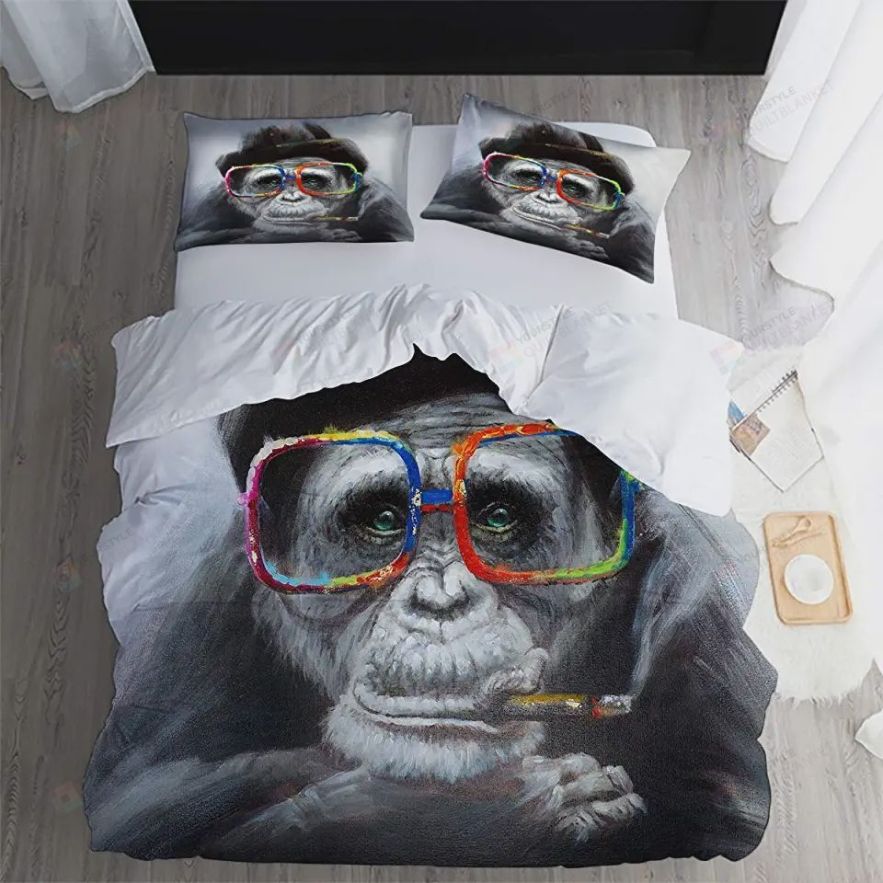 Glasses Monkey Bedding Set Glasses Monkey Bedding Set