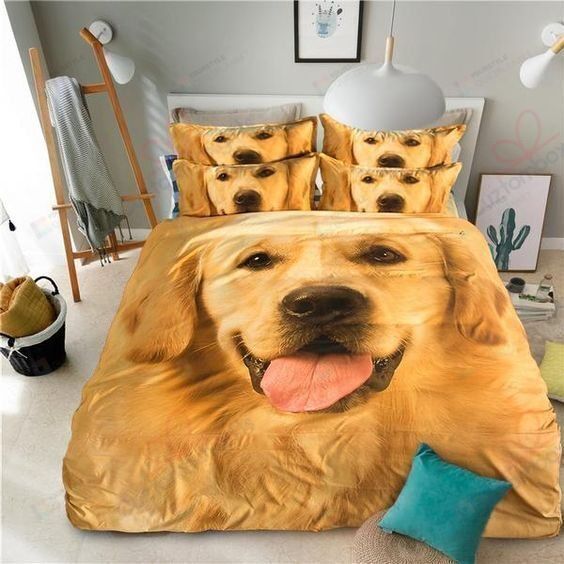 Golden Retriever Yellow Bedding Set Golden Retriever Yellow Bedding Set