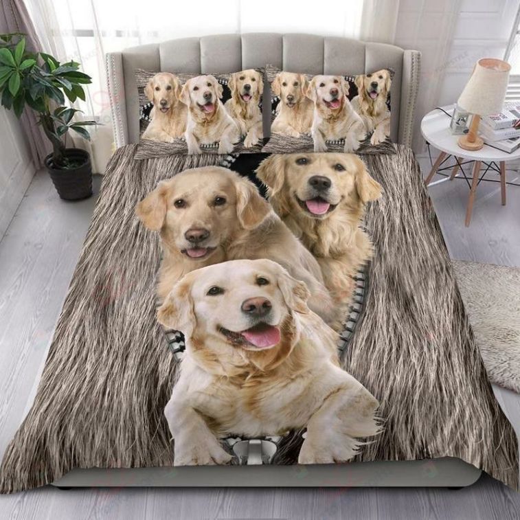 Golden Retriever Dog Adorable Bedding Set Golden Retriever Dog Adorable Bedding Set