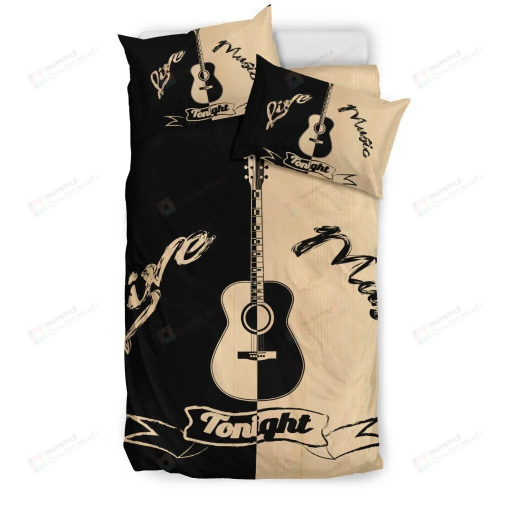 Guitar Live, Music, Tonight Bedding Set Guitar Live, Music, Tonight Bedding Set