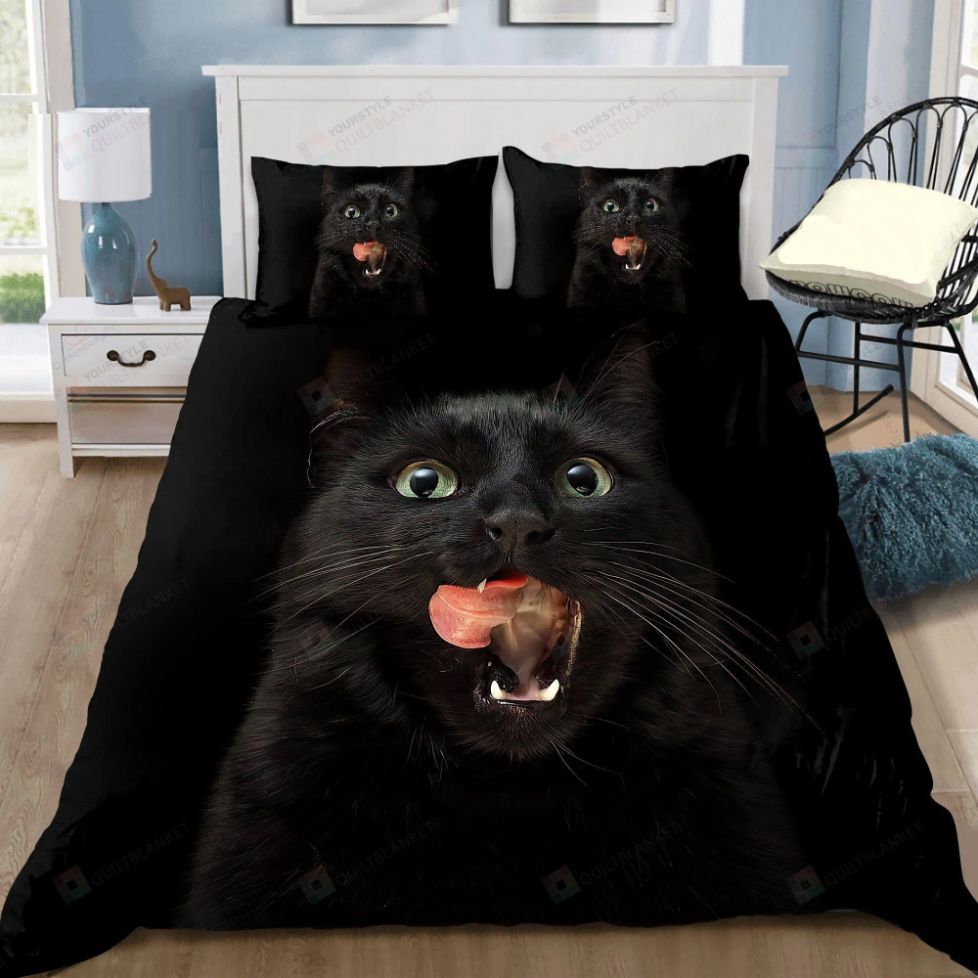 Happy Black Cat Bedding Set Happy Black Cat Bedding Set