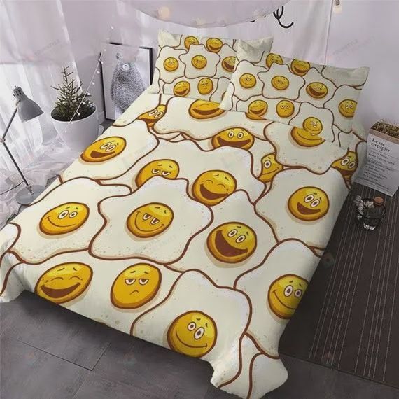 Happy Fried Egg Bedding Set Happy Fried Egg Bedding Set