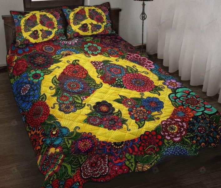 Hippie Flower Child Peace Bedding Set Hippie Flower Child Peace Bedding Set