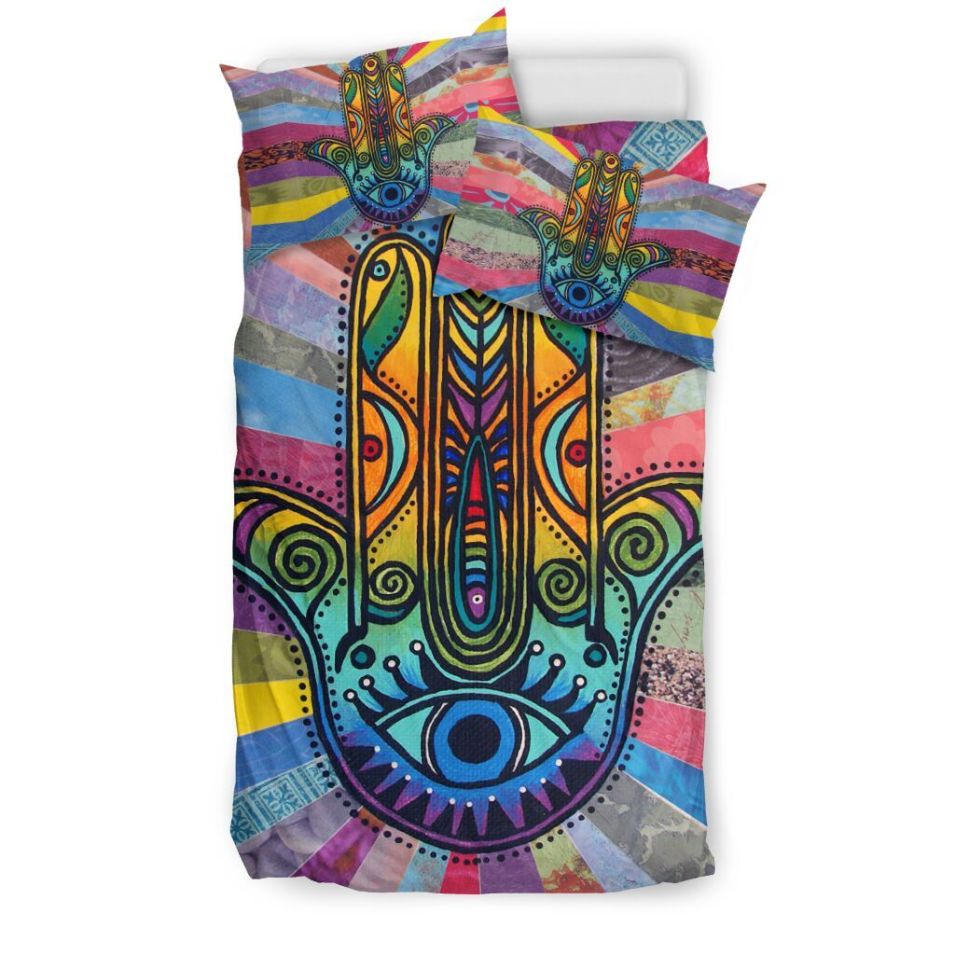 Hippie Hamsa Lover Bedding Set Hippie Hamsa Lover Bedding Set