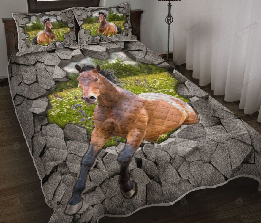 Horse Broken Concrete Wall Bedding Set Horse Broken Concrete Wall Bedding Set
