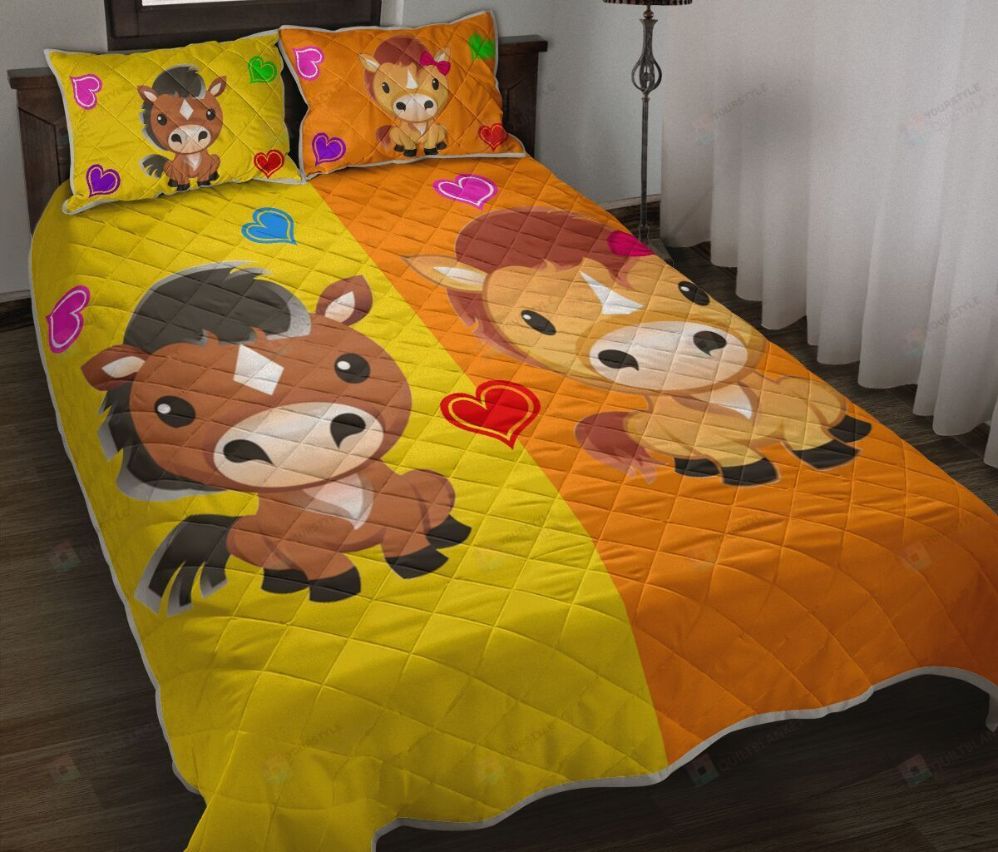 Horse Color Cartoon Bedding Set Horse Color Cartoon Bedding Set