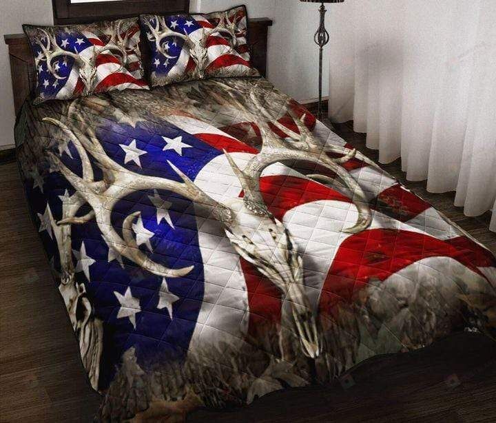 Hunting American Flag Bedding Set Hunting American Flag Bedding Set