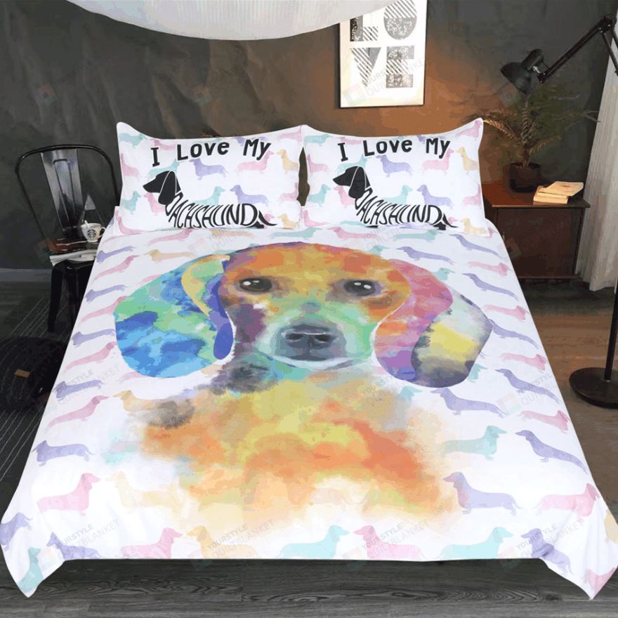 I Love My Dachshund Bedding Set I Love My Dachshund Bedding Set