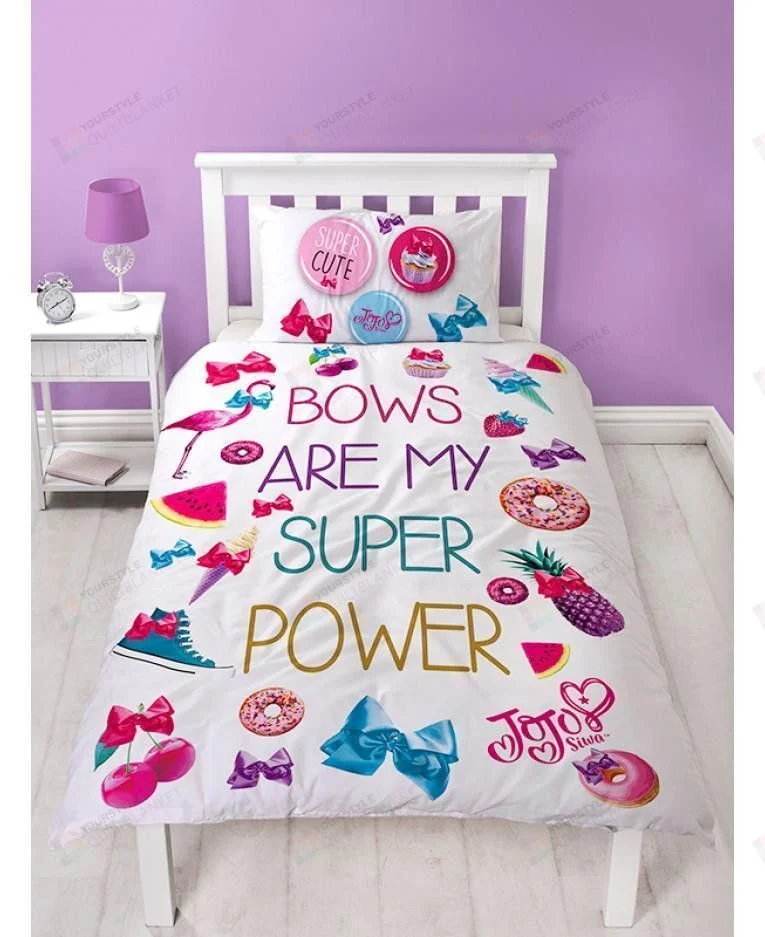 Jojo Siwa Bows Are My Super Power Bedding Set Jojo Siwa Bows Are My Super Power Bedding Set