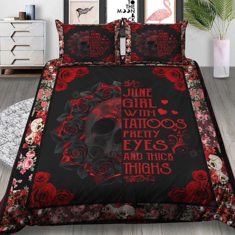 June Girl Red Skull Rose Bedding Set June Girl Red Skull Rose Bedding Set