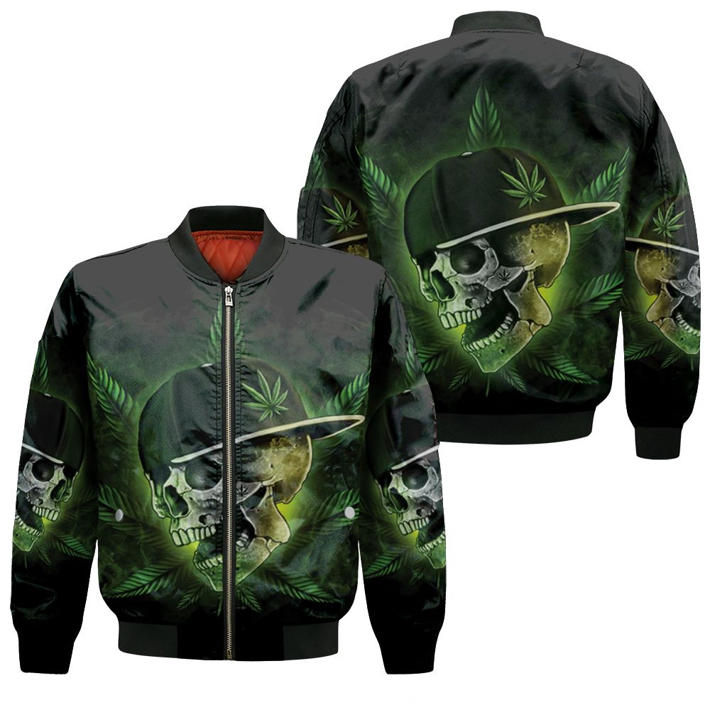 Leaf Green Cool Skull 3d Jersey Bomber Jacket Leaf Green Cool Skull 3d Jersey Bomber Jacket