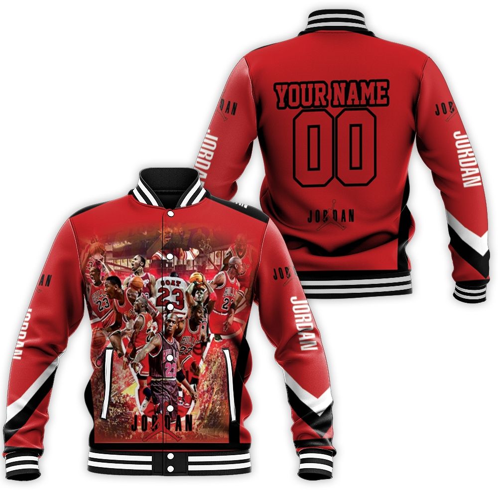 Legend Chicago Bulls 23 Michael Jordan Personalized Baseball Jacket Legend Chicago Bulls 23 Michael Jordan Personalized Baseball Jacket