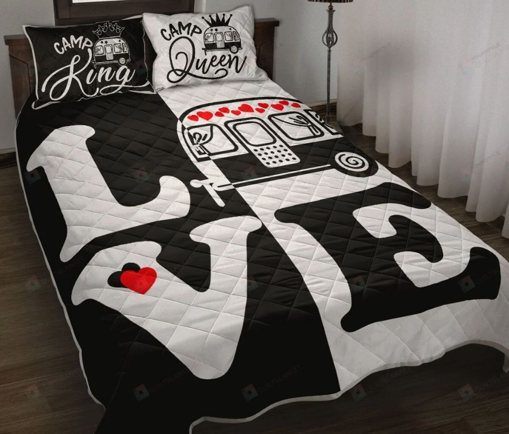 Love Camping Couple Bedding Set Love Camping Couple Bedding Set