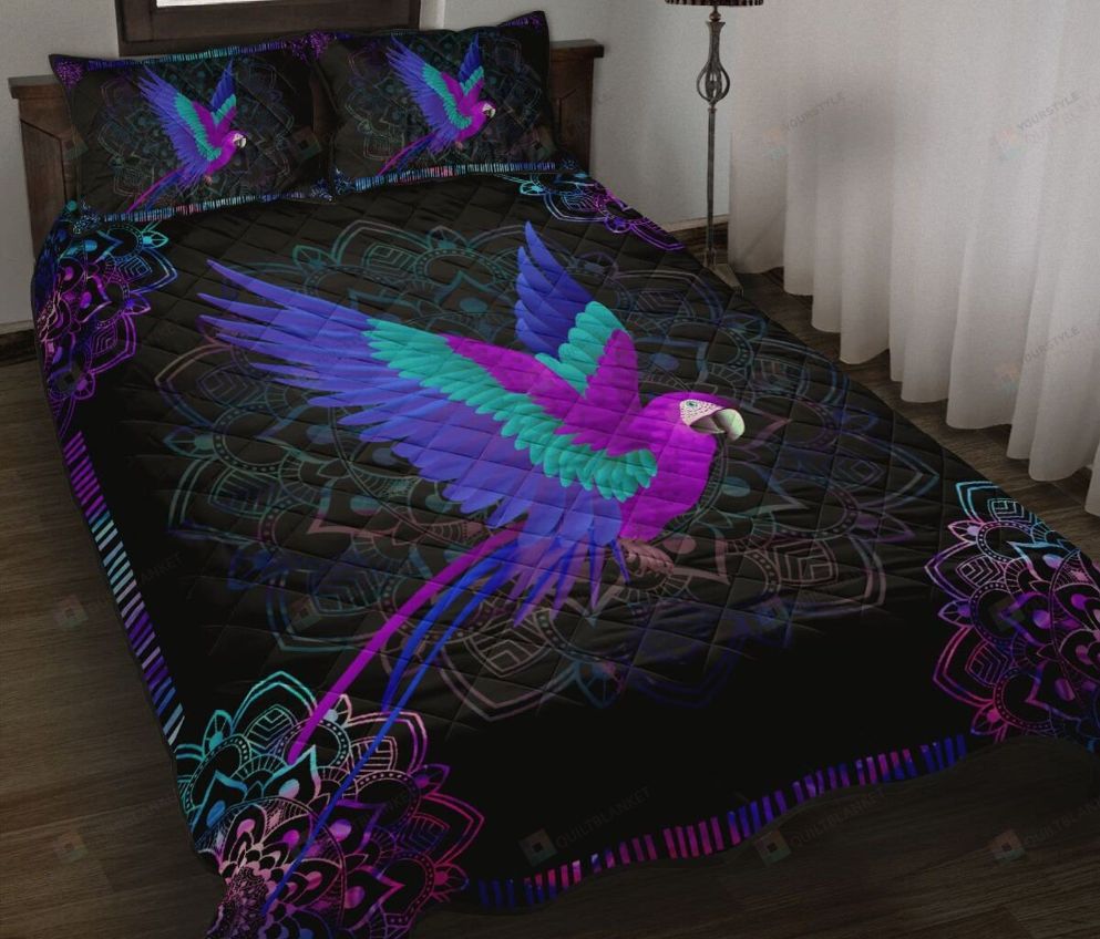Magic Parrot And Mandala Pattern Bedding Set Magic Parrot And Mandala Pattern Bedding Set
