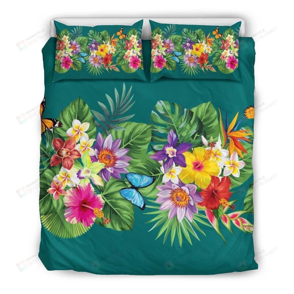 Magnificent Colorful Hibiscus Bedding Set Magnificent Colorful Hibiscus Bedding Set