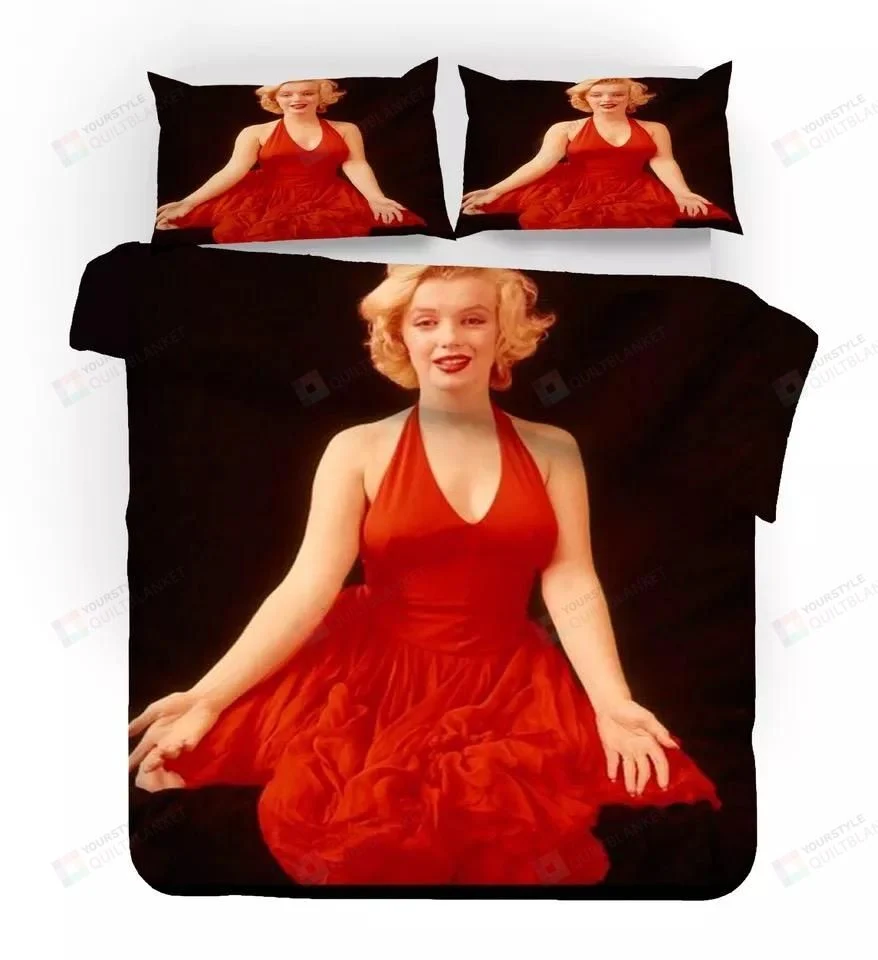 Marilyn Monroe In Red Dress Bedding Set Marilyn Monroe In Red Dress Bedding Set