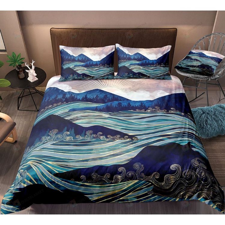 Mountain Landscape Beautiful Pattern Bedding Set Mountain Landscape Beautiful Pattern Bedding Set