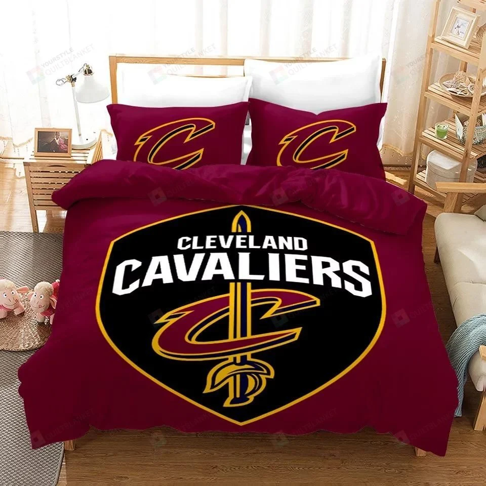 NBA Cleveland Cavaliers Basketball Logo Bedding Set NBA Cleveland Cavaliers Basketball Logo Bedding Set