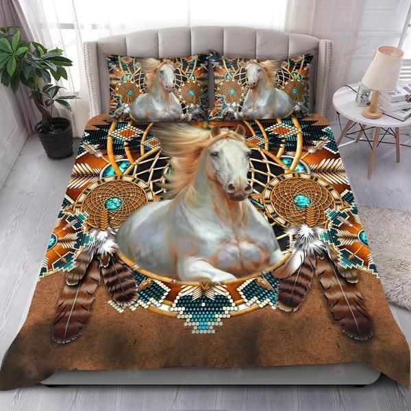 Native American Horse Pattern Bedding Set Native American Horse Pattern Bedding Set